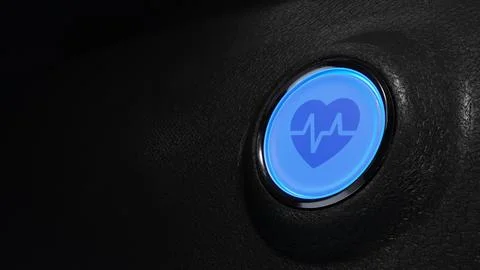 Digital Health Activation Button Concept Stock Illustration