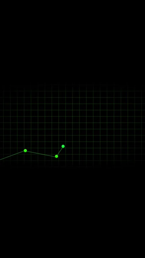 Digital health data visualization green line graph vertical video. Medical .. Video stock 317718268