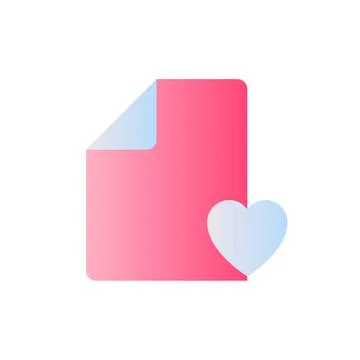 Digital heart screening result flat gradient two-color ui icon Illustrazione stock