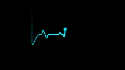 Digital heartbeat plus animation. Heart Beat Pulse animated video, medical .. Stock Footage 327758098