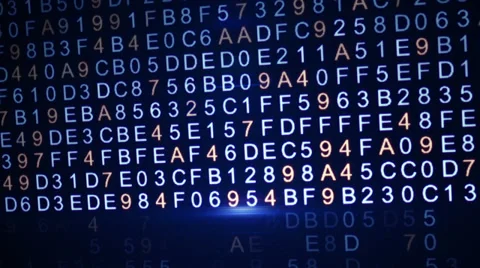 Digital HEX data scan loop background Video stock 39544859