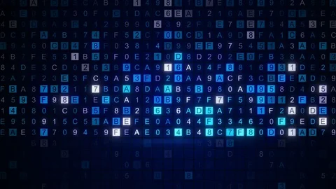 Digital HEX data scan loop animation 4k UHD (3840x2160) Stock Footage 81636505
