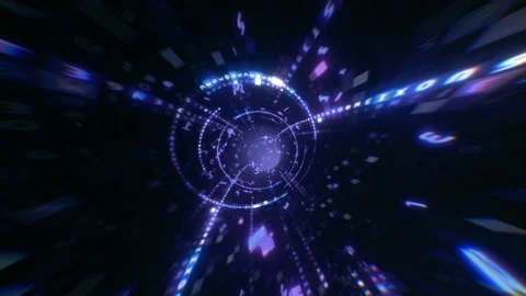 Digital Hexadecimal Code Data Tunnel Stock Footage 94108048