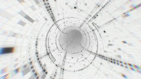 Digital Hexadecimal Code Data Tunnel Stock Footage 94109522