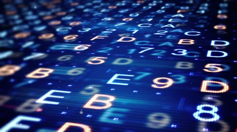 Digital hexadecimal data loopable background Stock Footage 35842984