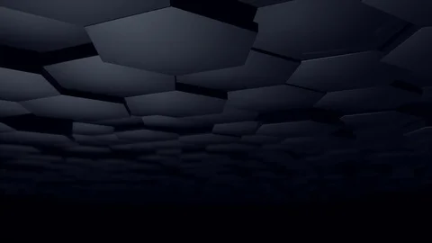 Digital hexagon abstract background dark black tone Stock Footage 71608787