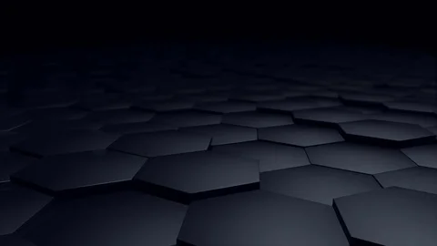 Digital hexagon abstract background dark black tone Stock Footage 71608829