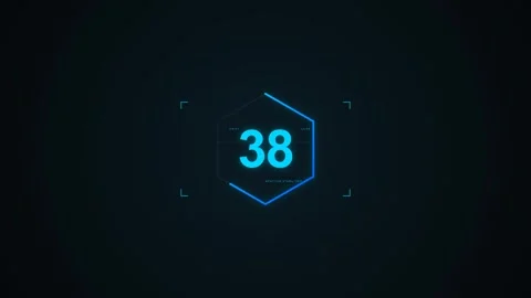 Digital Hexagon Countdown Animation for Technology Videos Stock Footage 341674382