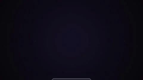Digital hexagon interface frame opening on dark technology background Stock Footage 339925490