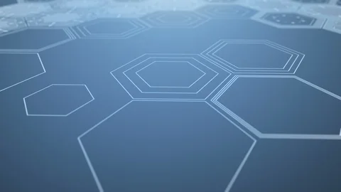 Digital Hexagonal Background Stock Footage 102325248