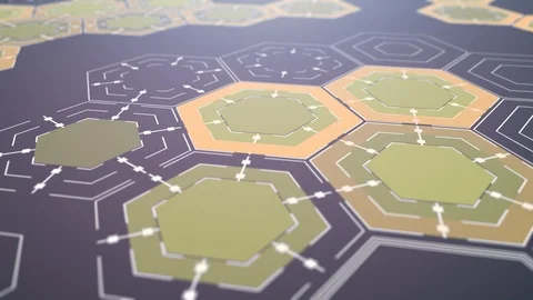 Digital Hexagonal Background Stock Footage 102325575