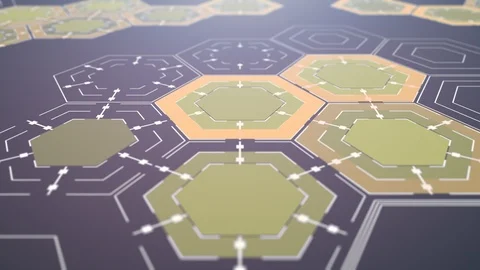 Digital Hexagonal Background Stock Footage 102326447