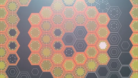 Digital Hexagonal Background Stock Footage 102327621