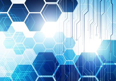 Digital hexagonal business technology concept background Stock Illustration