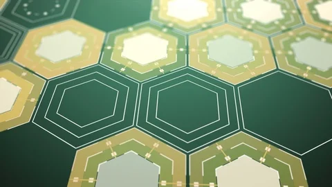 Digital Hexagons Background Video stock 102227304