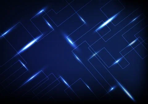 Digital Hi-tech abstract background, light system circuit futuristic cyberspace Stock Illustration