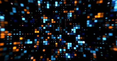 Digital Hi-Tech Blue lighting Motion Graphic Background 库存插图