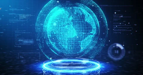Digital Hi-Tech Earth Pack 5 in 1 Stock Footage 157481438