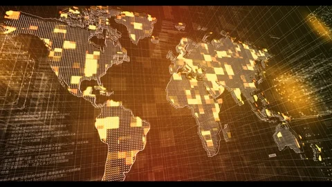 Digital hi-tech map. 4K motion graphics background. Stock Footage 120911644