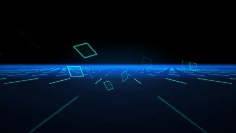 Digital highway data stream seamless loop motion background Stock Footage 345075732