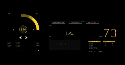 Digital Holographic UI Screen Stock Footage 337700552