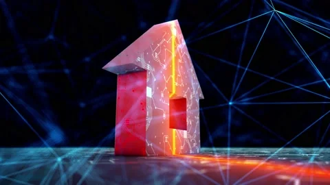 Digital Home Icon 4K Stock Footage 145356427