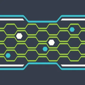 Digital honeycomb vector seamless pattern Stock Illustration