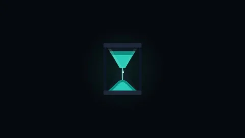 Digital hourglass animation Видео 335937428