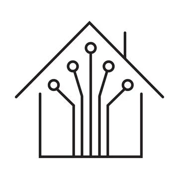 Digital house icon vector for graphic design, logo, website, social media, mo Stock Illustration