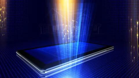 Digital HOUSE Virtual studio Illustrazione stock