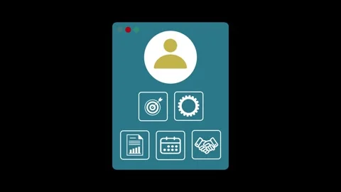 Digital HR system showing employee KPI data, team performance metrics and p.. Vidéo 337019952