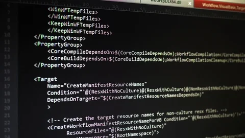 Digital Html Code Background Stock Footage 119956216