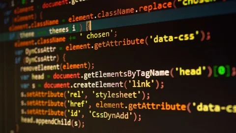 Digital HTML Code Stock Footage 103034710