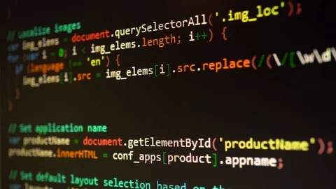 Digital HTML Code Stock Footage 103034850