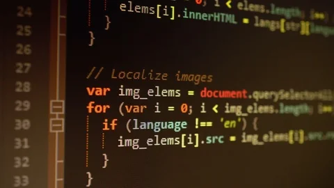 Digital HTML Code Stock Footage 103034906