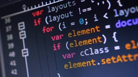 Digital Html Code Stock Footage 103820027