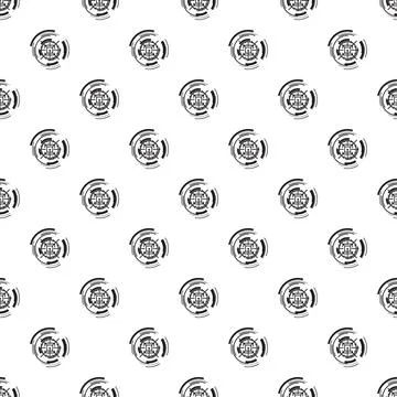 Digital hud aiming target seamless pattern Stock Illustration