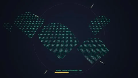 Digital HUD Display Circle Interface UI Element with Grid and Data Overlay Stock Footage 348413843