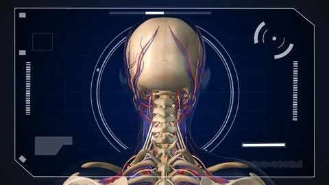 Digital HUD Element with Human Anatomy イラスト素材