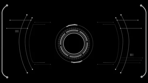 Digital HUD elements, futuristic technology cyber UI interface of Sci Fi and Stock Footage 318630166