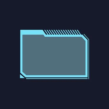 Digital hud frame cartoon vector illustration 스톡 일러스트