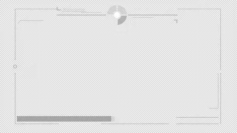 Digital HUD Frame Overlay Loop Animation with Alpha Channel for UI Design Stock Footage 332968293