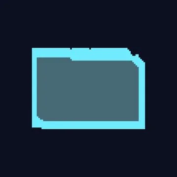 Digital hud frame pixel art vector illustration Stock Illustration