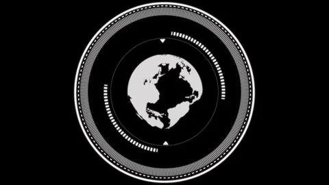 Digital Hud. Futuristic computer interface Stock Footage 80724003