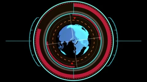 Digital Hud. Futuristic computer interface Stock Footage 80724760