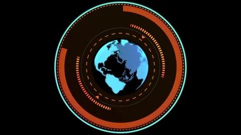 Digital Hud. Futuristic computer interface Stock Footage 80726501