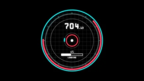 Digital Hud. Futuristic computer interface Stock Footage 80736431