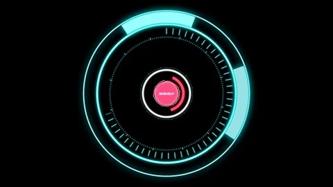 Digital Hud. Futuristic computer interface Stock Footage 80806895
