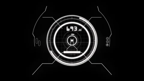 Digital Hud. Futuristic computer interface Stock Footage 80810567