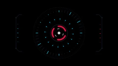 Digital Hud Futuristic Interface with Dynamic Motion Graphics and Data Stock-Footage 336449304